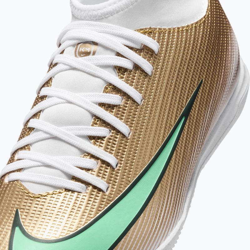 Футбольне взуття дитяче Nike Jr. Mercurial Superfly 11 Club "Kylian Mbappé" metallic gold/green glow 5