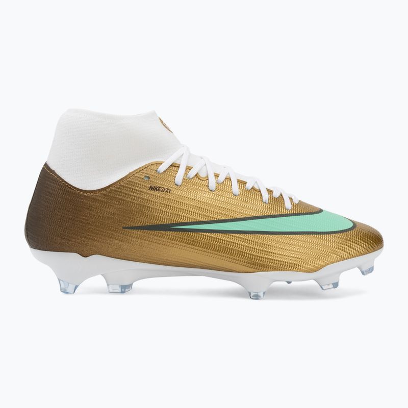 Кросівки футбольні чоловічі Nike Mercurial Superfly 11 Academy "Kylian Mbappé" metallic gold/green glow 2