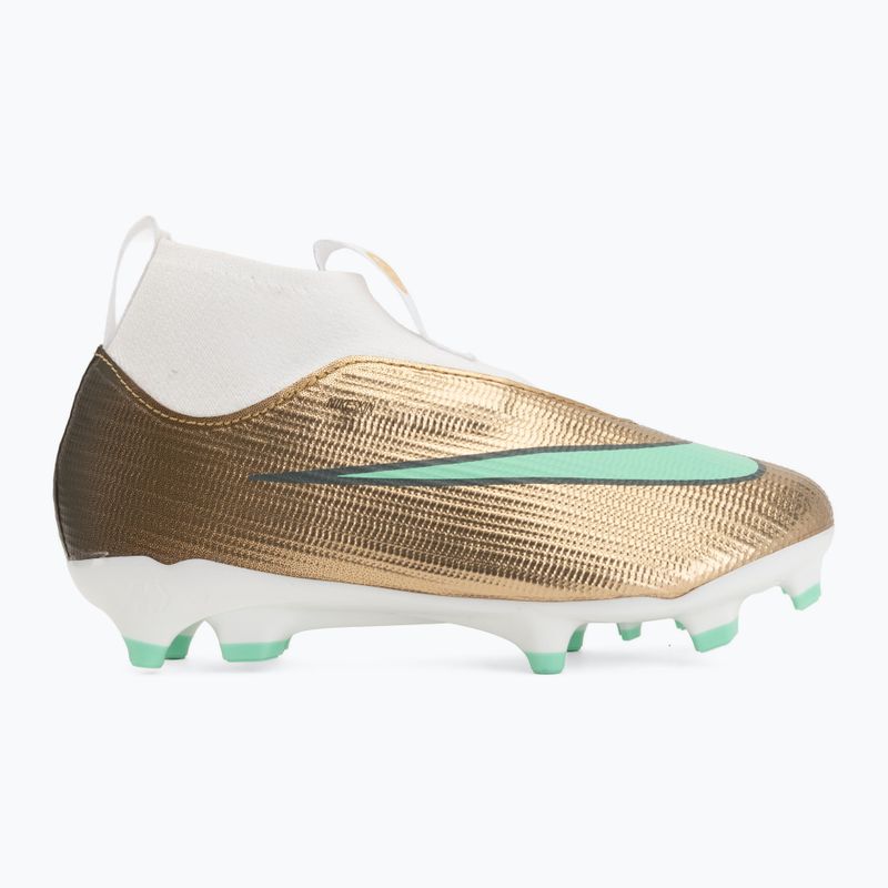 Футбольне взуття дитяче Nike Jr. Mercurial Superfly 11 Academy "Kylian Mbappé" metallic gold/green glow 2
