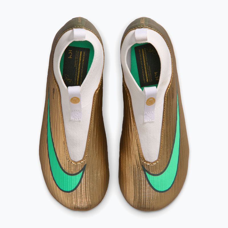 Футбольне взуття дитяче Nike Jr. Mercurial Superfly 11 Academy "Kylian Mbappé" metallic gold/green glow 4
