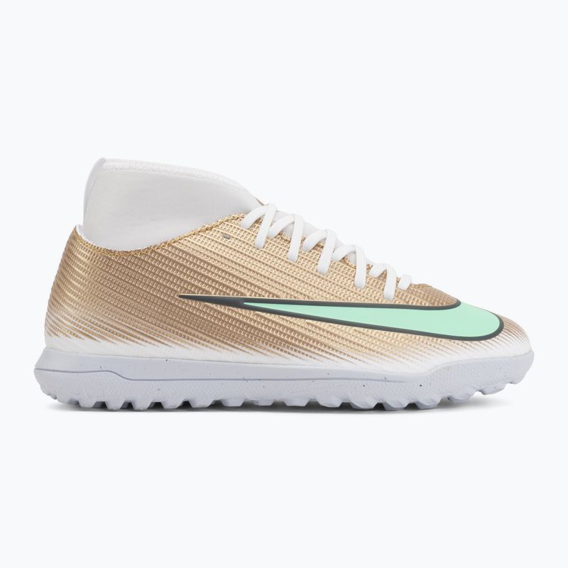 Футбольне взуття дитяче Nike Jr. Mercurial Superfly 11 Club "Kylian Mbappé" metallic gold/green glow 2