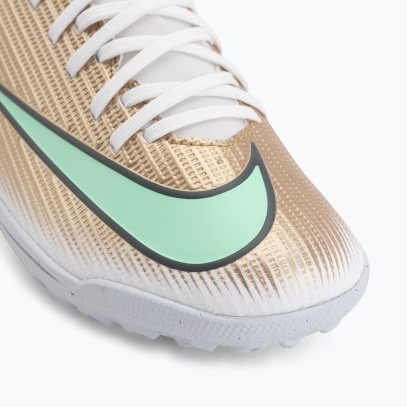 Футбольне взуття дитяче Nike Jr. Mercurial Superfly 11 Club "Kylian Mbappé" metallic gold/green glow 7