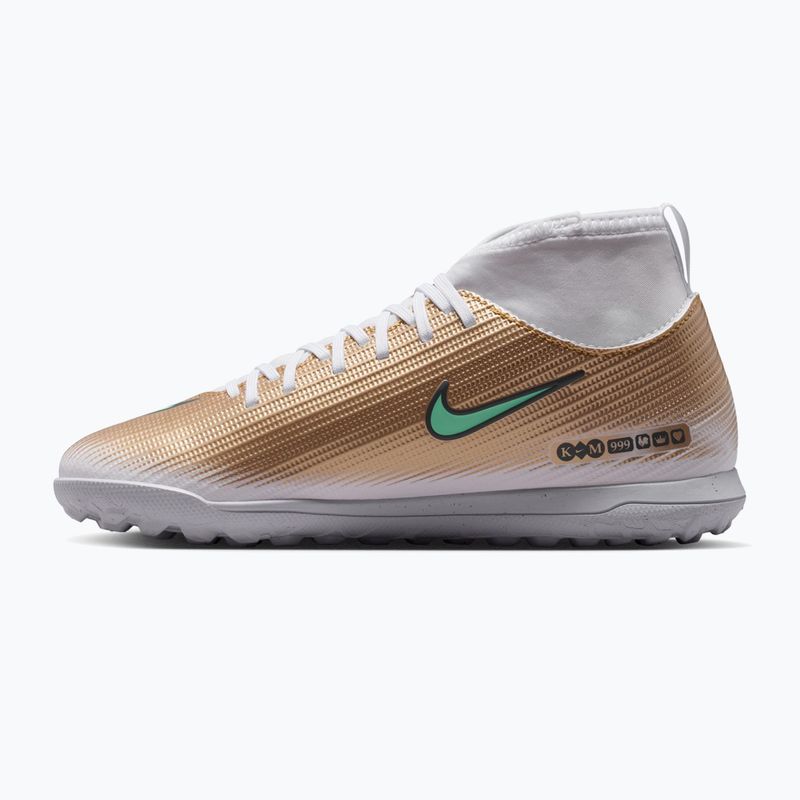 Футбольне взуття дитяче Nike Jr. Mercurial Superfly 11 Club "Kylian Mbappé" metallic gold/green glow 2