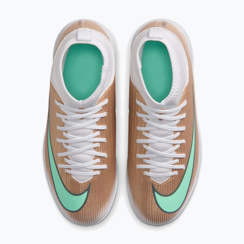 Футбольне взуття дитяче Nike Jr. Mercurial Superfly 11 Club "Kylian Mbappé" metallic gold/green glow 4
