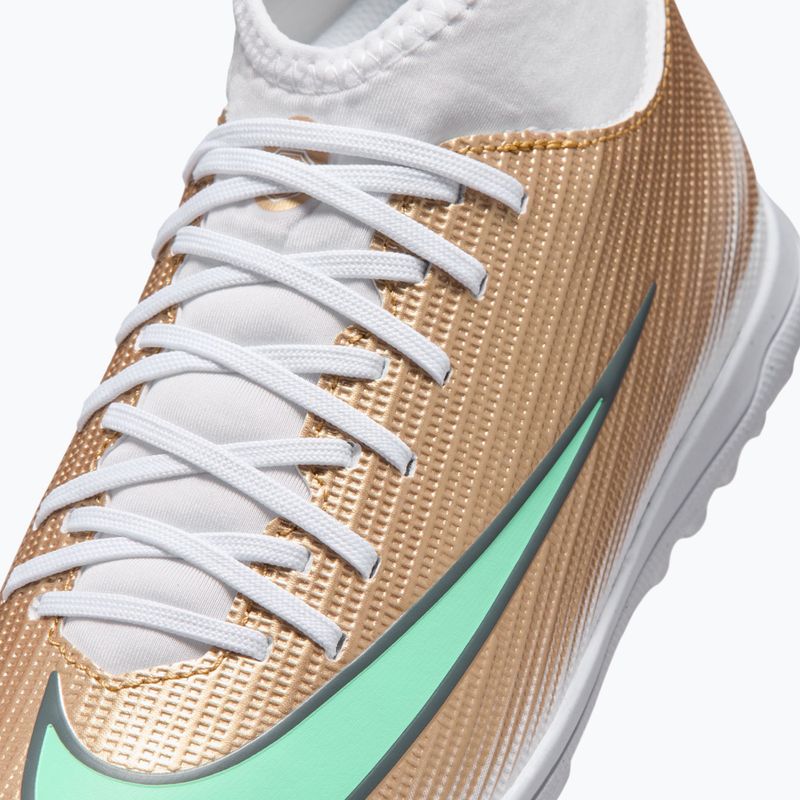Футбольне взуття дитяче Nike Jr. Mercurial Superfly 11 Club "Kylian Mbappé" metallic gold/green glow 5