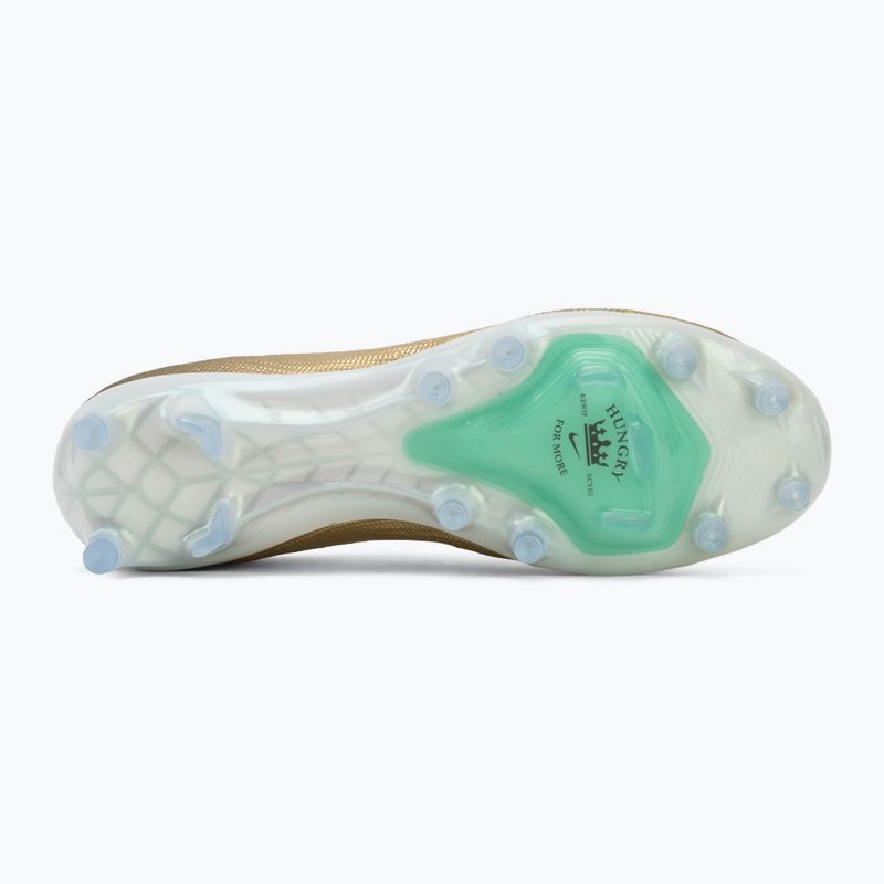 Кросівки футбольні чоловічі Nike Mercurial Superfly 11 Elite "Kylian Mbappé" metallic gold/green glow 4