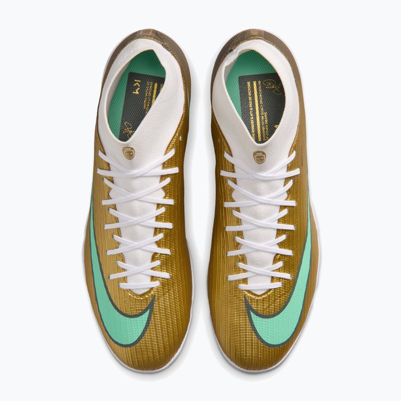Кросівки футбольні чоловічі Nike Mercurial Superfly 11 Academy "Kylian Mbappé" metallic gold/green glow 4