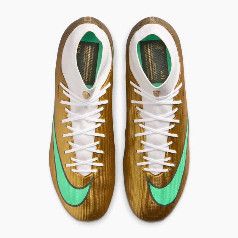 Кросівки футбольні чоловічі Nike Mercurial Superfly 11 Academy "Kylian Mbappé" metallic gold/green glow 4