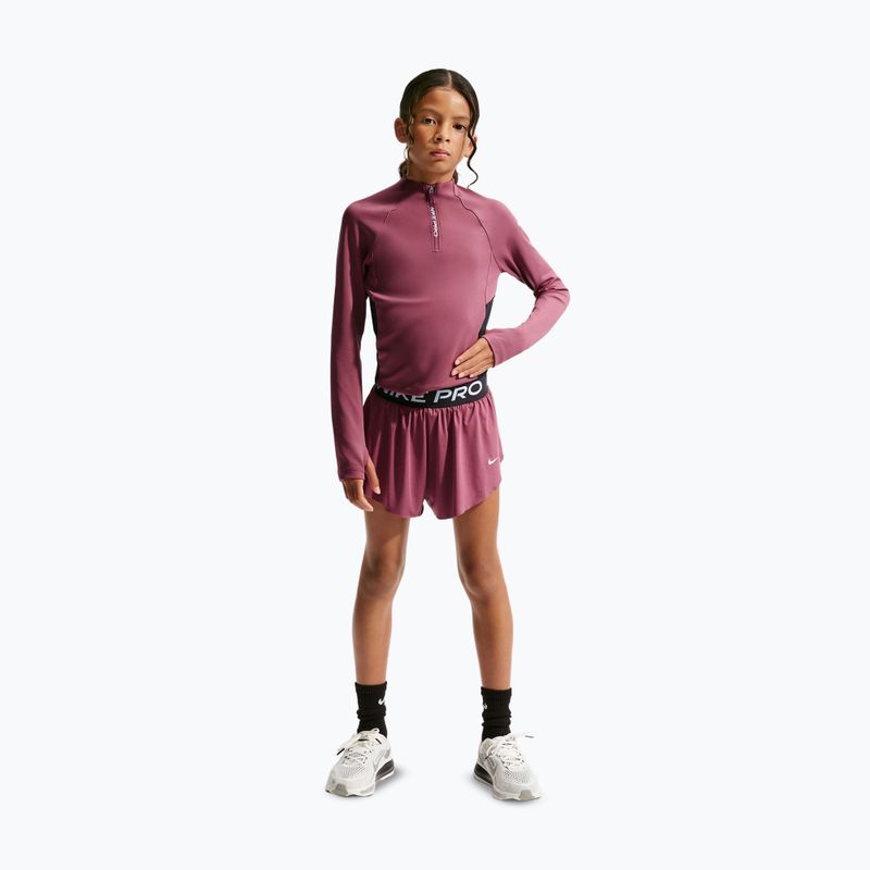 Шорти дитячі Nike Pro pink smoke/black/white 2