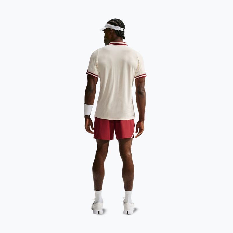 Футболка поло Nike Court Slam Aero-Fit Pale Ivory/Team Red 3