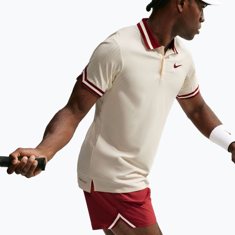 Футболка поло Nike Court Slam Aero-Fit Pale Ivory/Team Red 4