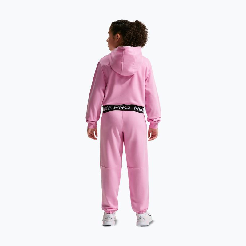 Кофта дитяча Nike Pro Fleece pink rise/pink rise/black/white 2