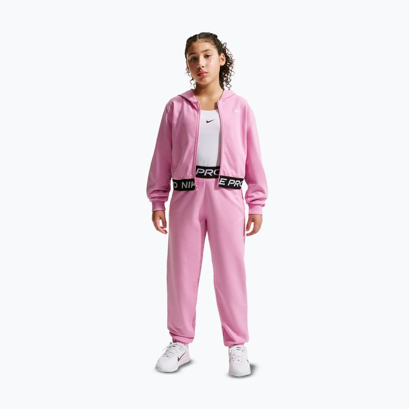 Кофта дитяча Nike Pro Fleece pink rise/pink rise/black/white 7