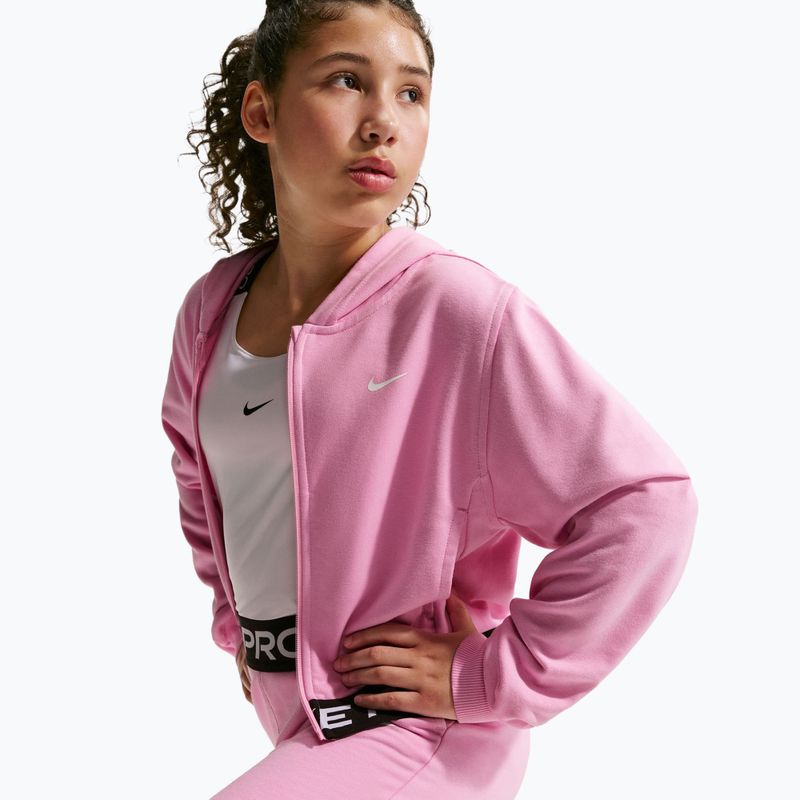 Кофта дитяча Nike Pro Fleece pink rise/pink rise/black/white 5