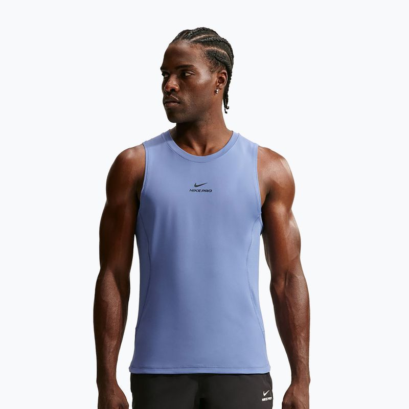 Футболка для тренувань чоловіча Nike Pro indigo storm/black