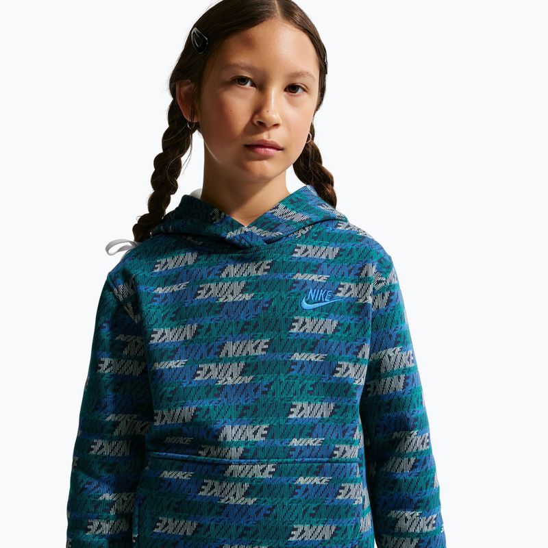 Кофта дитяча Nike Sportswear Club Fleece bright spruce/midnight navy/game royal 5