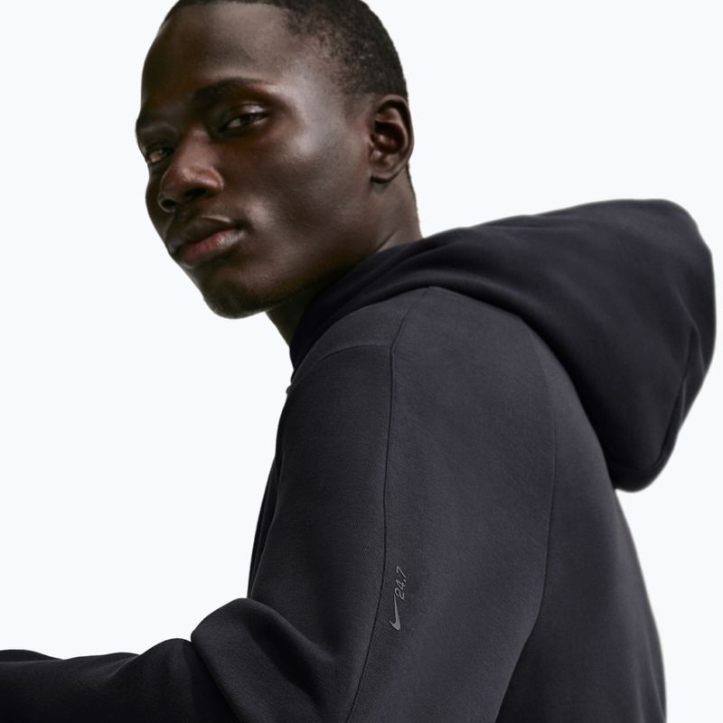 Кофта тренувальна чоловіча Nike 24.7 ImpossiblySoft black/black/dark smoke grey 5