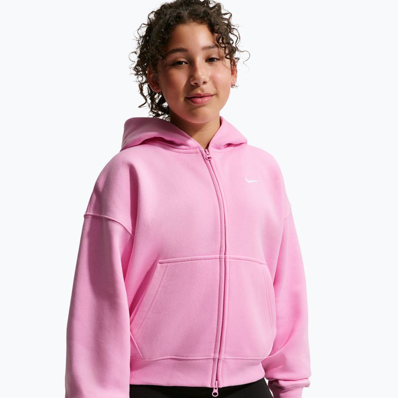 Кофта дитяча Nike Sportswear Studio Fleece pink rise/white 4