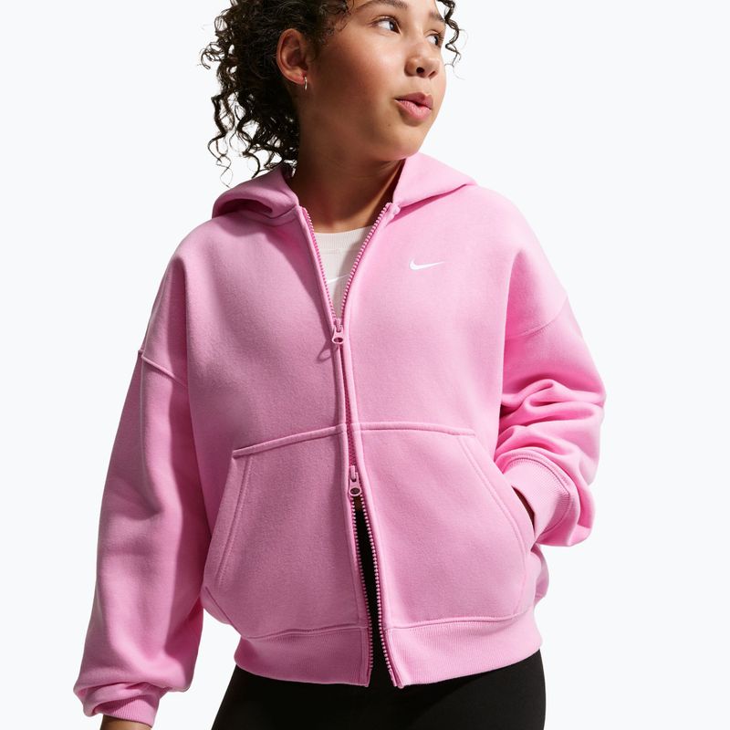 Кофта дитяча Nike Sportswear Studio Fleece pink rise/white 5
