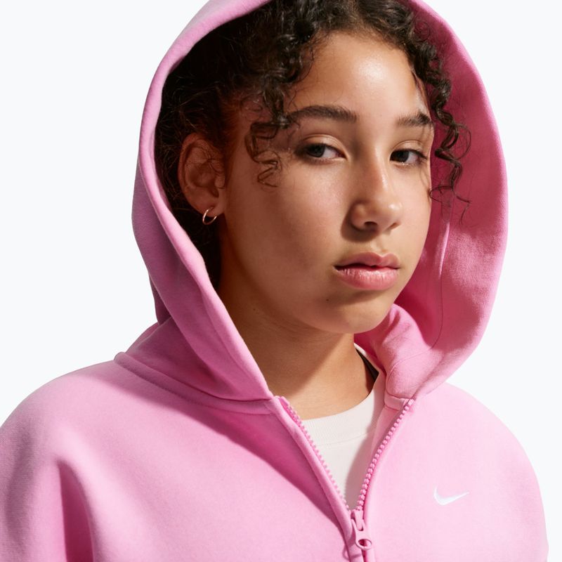 Кофта дитяча Nike Sportswear Studio Fleece pink rise/white 6