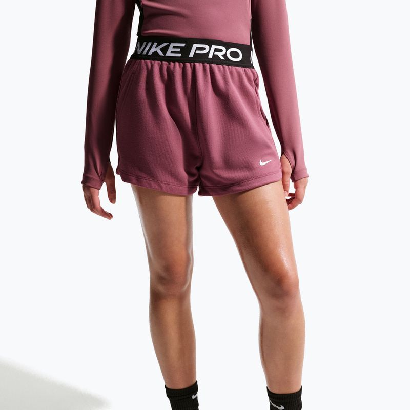 Шорти дитячі Nike Pro Fleece pink smoke/pink smoke/black/white 4