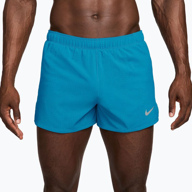 Шорти для бігу чоловічі Nike Fast light current blue/black