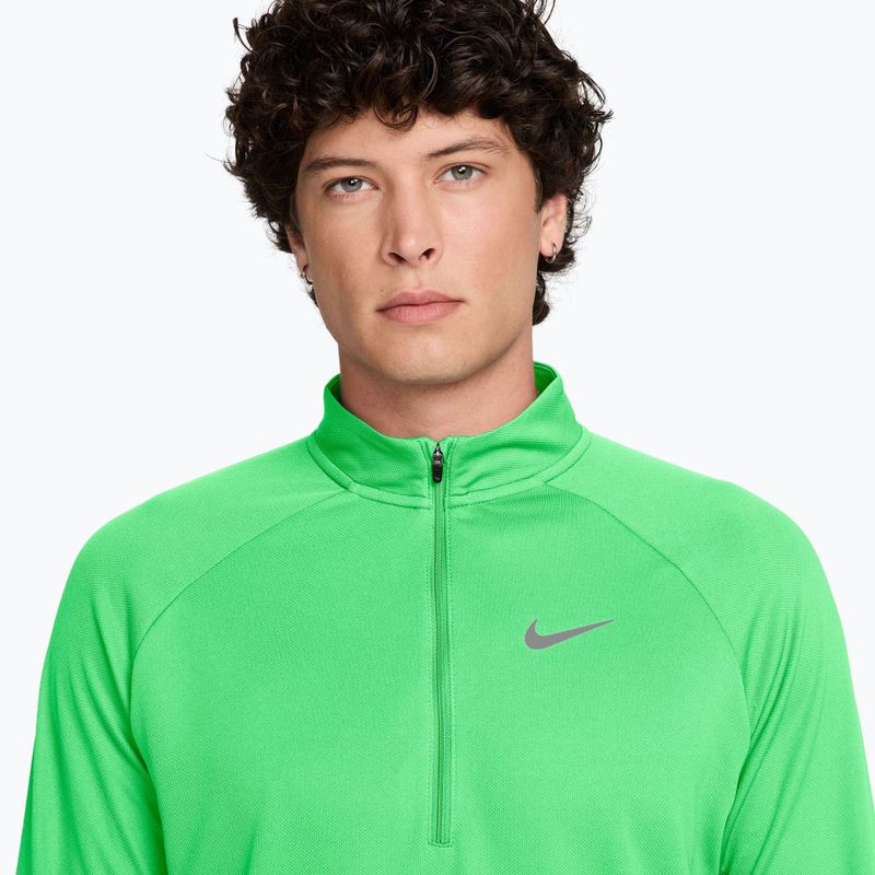 Кофта для бігу чоловіча Nike Miler Dri-Fit UV 1/2 Zip illusion green 3