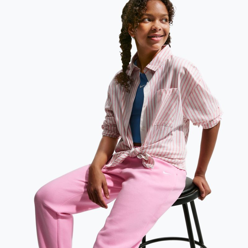 Штани дитячі Nike Sportswear Studio Fleece pink rise/white 6
