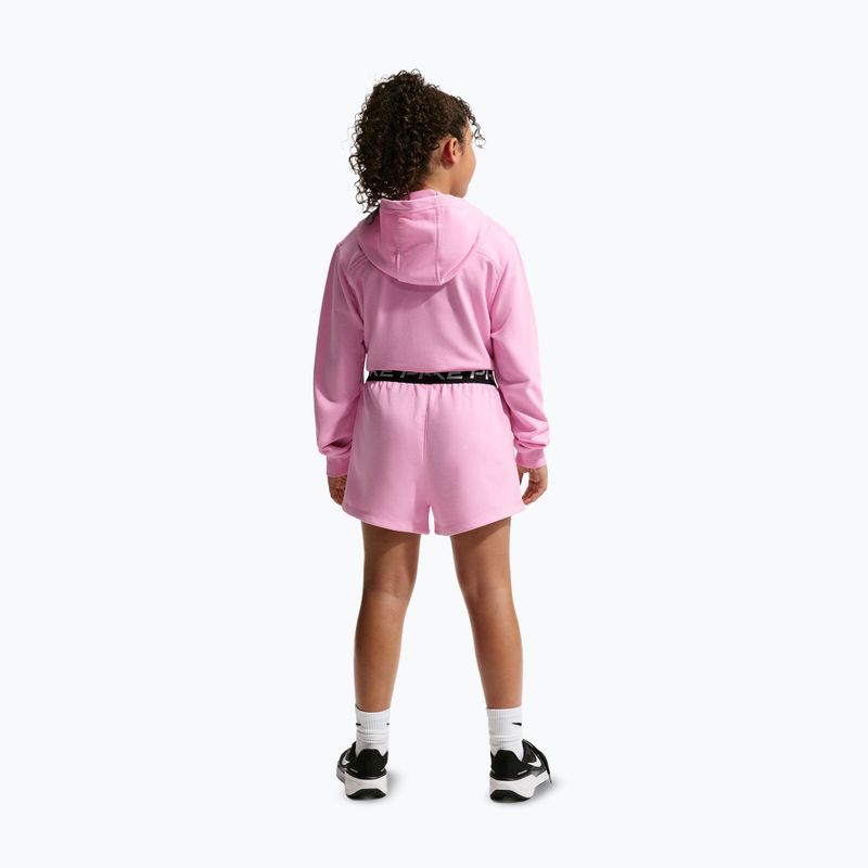 Шорти дитячі Nike Pro Fleece pink rise/pink rise/black/white 3