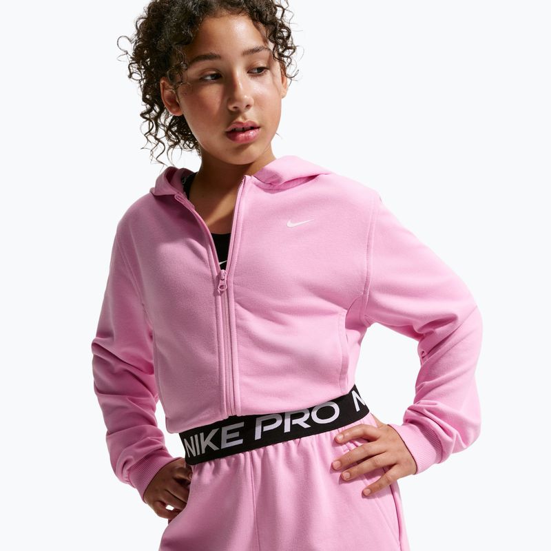 Шорти дитячі Nike Pro Fleece pink rise/pink rise/black/white 4