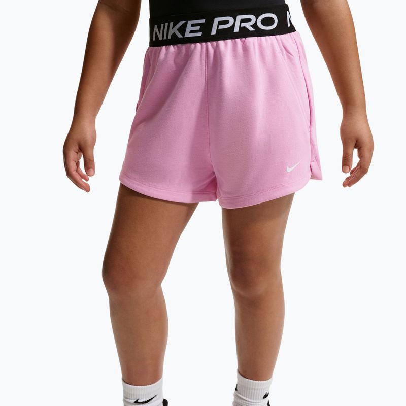 Шорти дитячі Nike Pro Fleece pink rise/pink rise/black/white 5