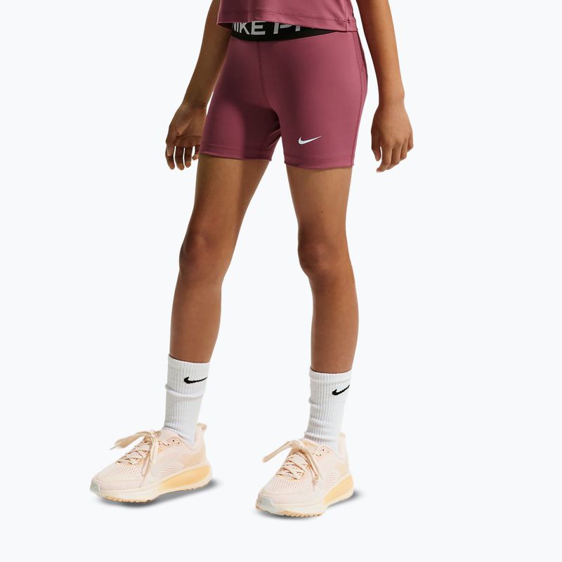 Шорти дитячі Nike Pro pink smoke/white