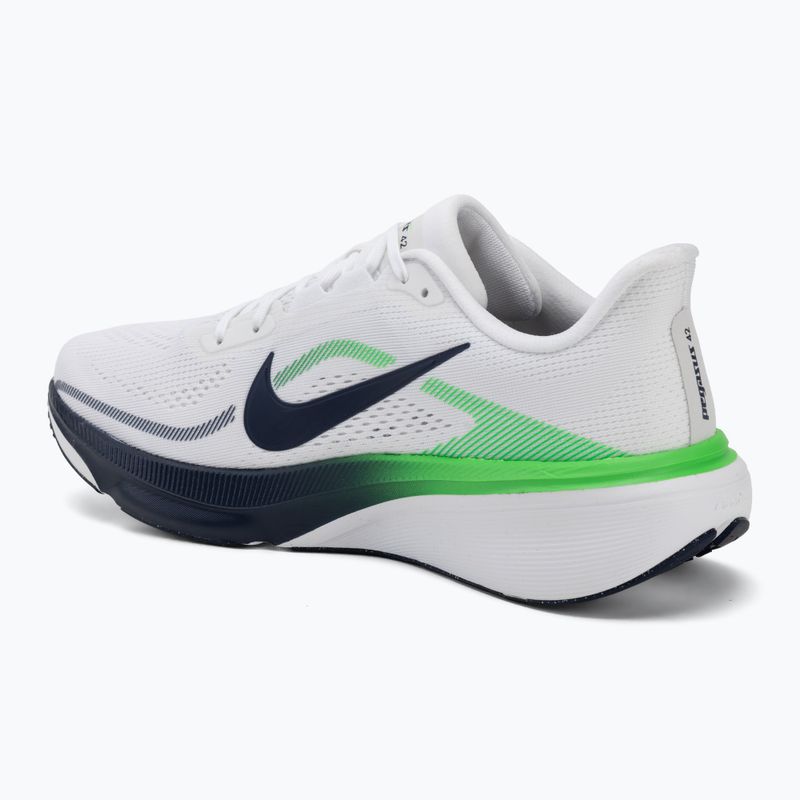 Кросівки для бігу чоловічі Nike Pegasus 42 white/green spark/midnight navy 3