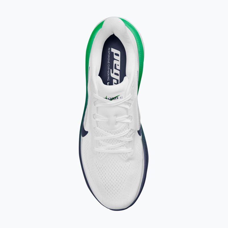 Кросівки для бігу чоловічі Nike Pegasus 42 white/green spark/midnight navy 4
