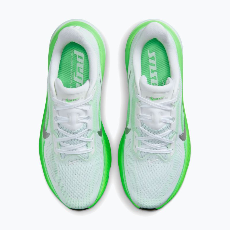 Кросівки для бігу жіночі Nike Pegasus 42 white/green strike/metallic silver 5