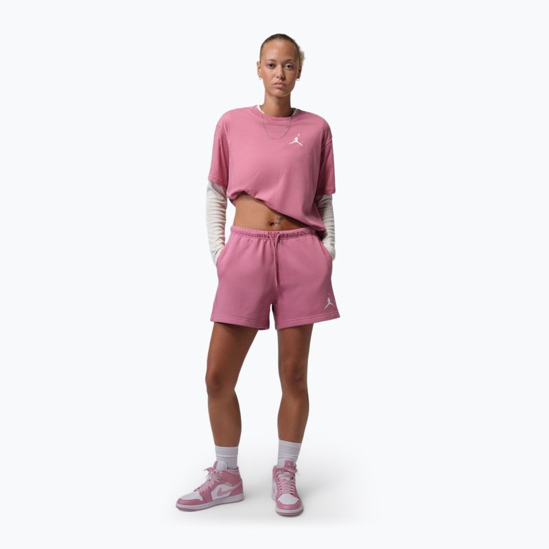 Шорти жіночі Jordan Fleece desert berry/white 2