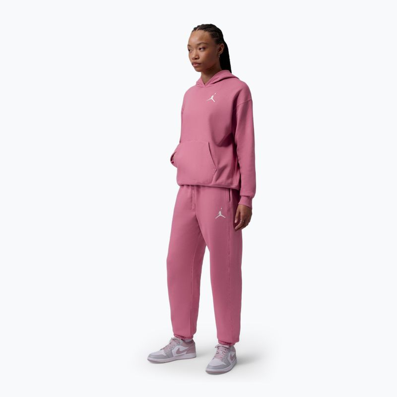 Штани жіночі Jordan Fleece desert berry/white 2