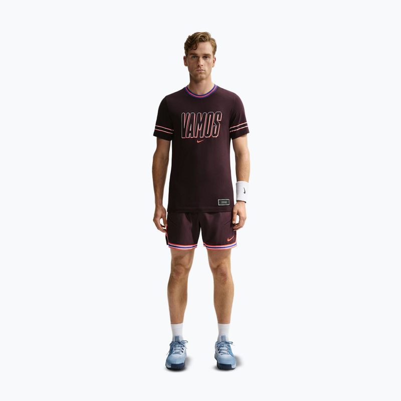 Футболка чоловіча Nike Court Dri-FIT Cotton burgundy ash 2