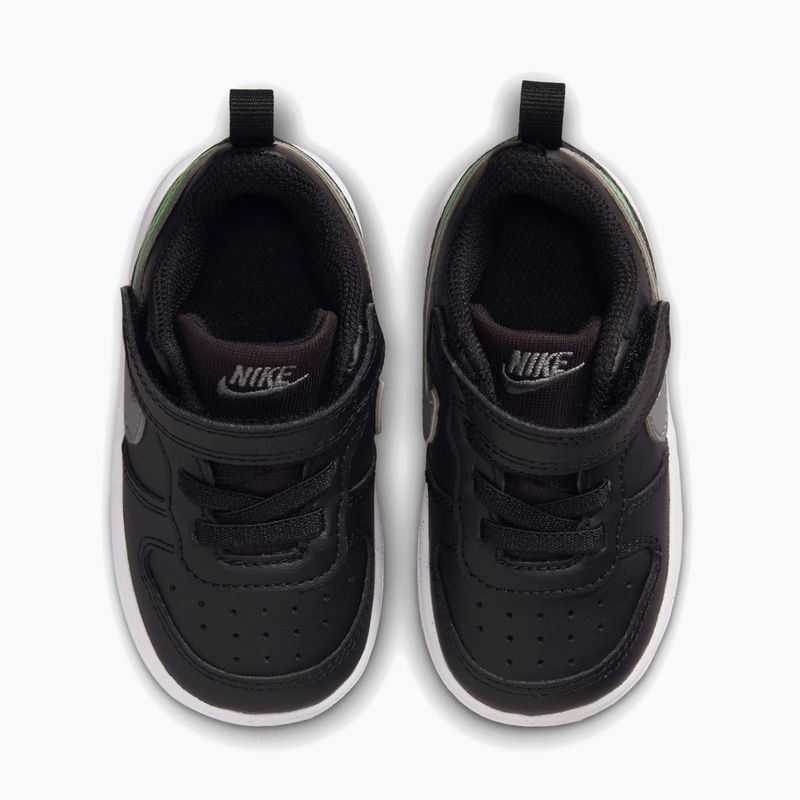 Взуття дитяче Nike Court Borough Low black/smoke grey/white/illusion green 4