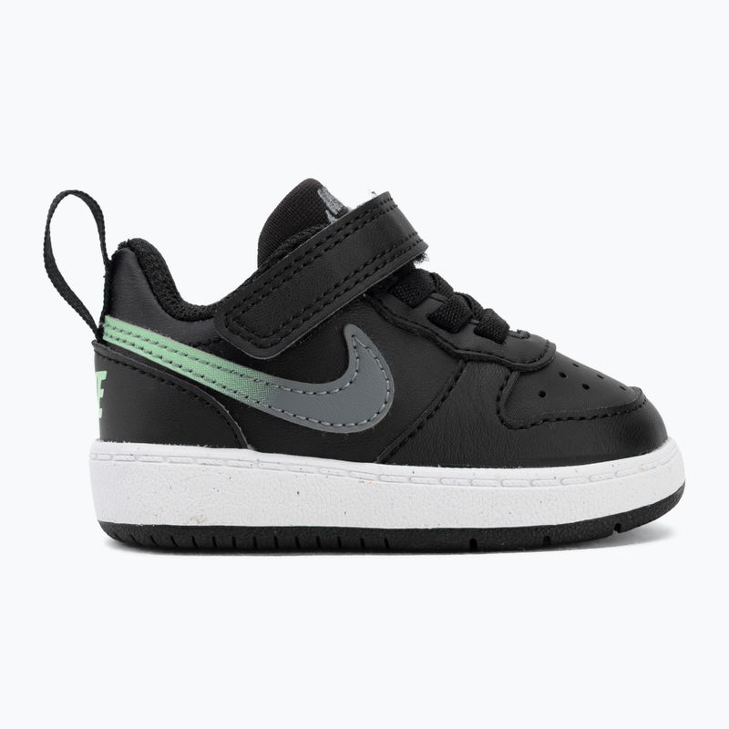 Взуття дитяче Nike Court Borough Low black/smoke grey/white/illusion green 2
