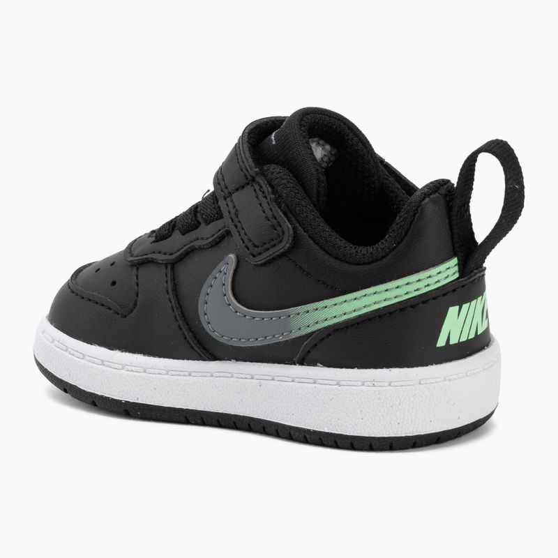 Взуття дитяче Nike Court Borough Low black/smoke grey/white/illusion green 3