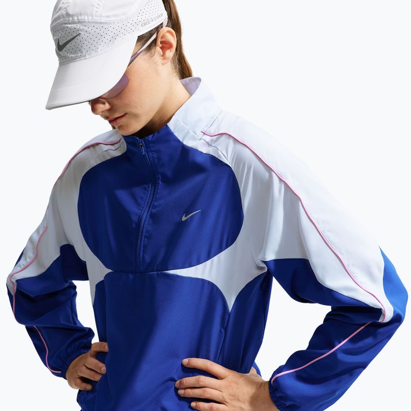 Жіноча бігова куртка Nike Tempo Dri-FIT 1/2-Zip old royal/football grey/pink rise 4