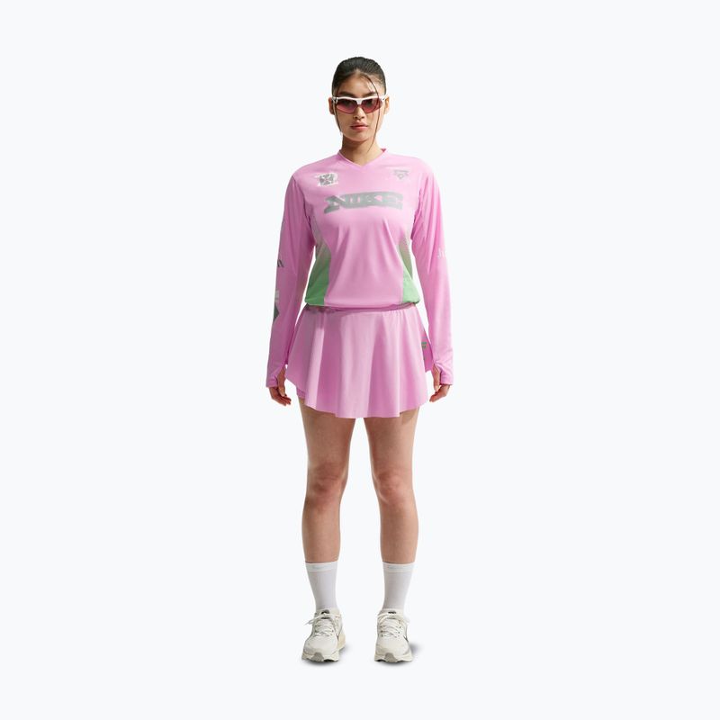 Лонгслів для бігу жіночий Nike Swift Jersey Top pink rise/illusion green 2