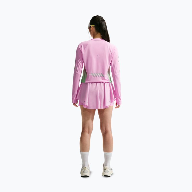 Лонгслів для бігу жіночий Nike Swift Jersey Top pink rise/illusion green 3