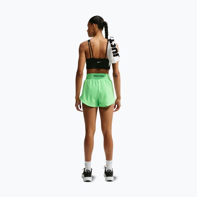 Шорти для тренувань жіночі Nike Pro Sculpt illusion green/black 3