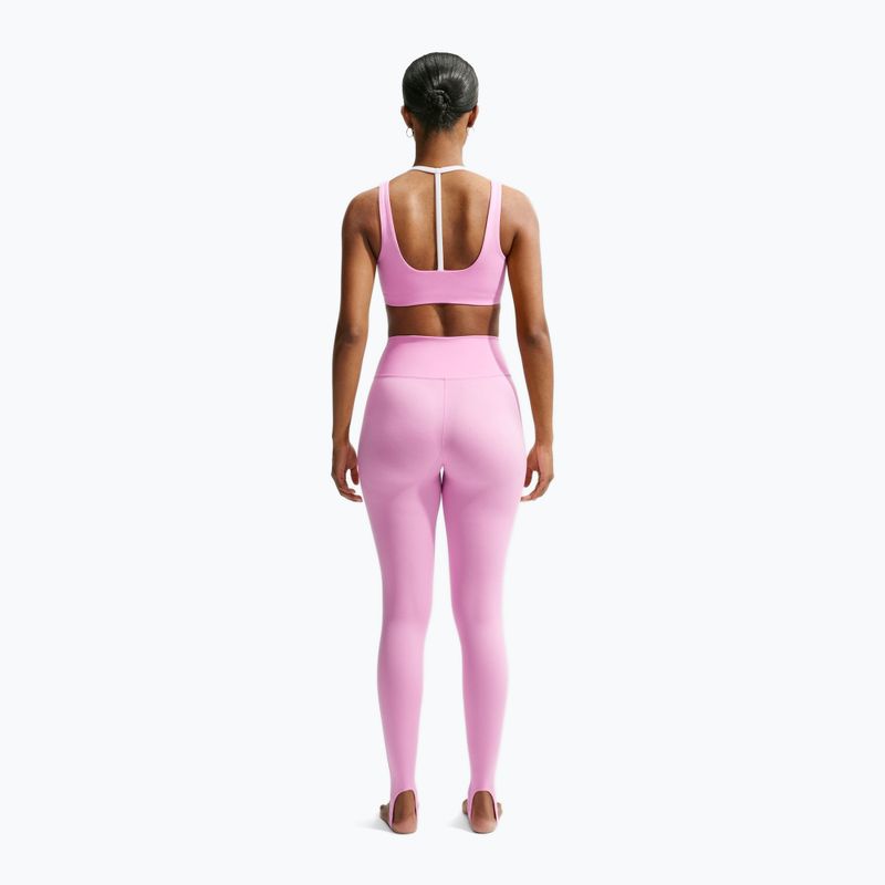 Легінси для тренувань жіночі Nike One pink rise/white 3