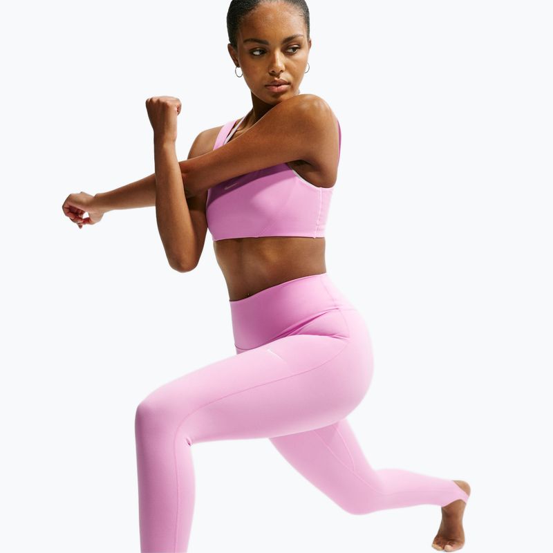 Легінси для тренувань жіночі Nike One pink rise/white 8