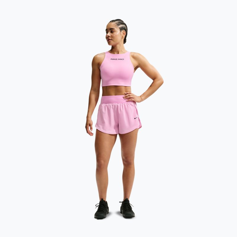 Шорти для тренувань жіночі Nike Pro Sculpt pink rise/black 2