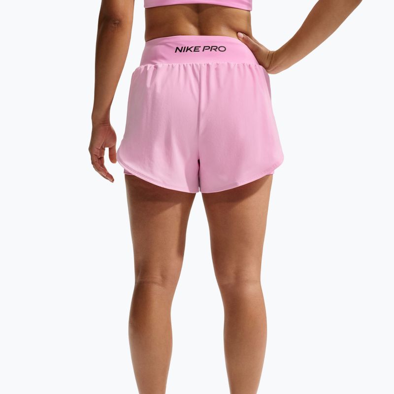 Шорти для тренувань жіночі Nike Pro Sculpt pink rise/black 4