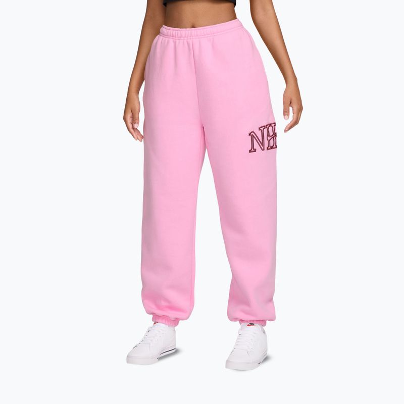 Штани жіночі Nike Studio Fleece pink rise/pink smoke